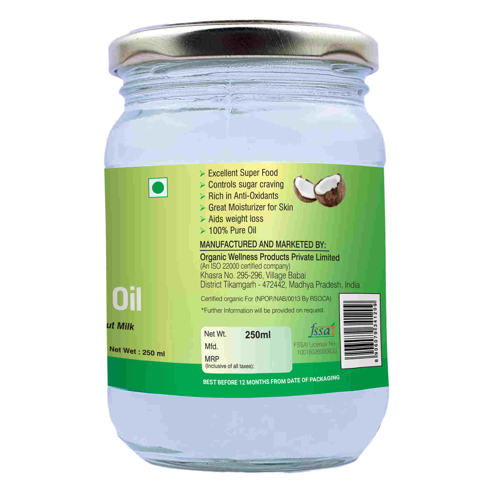 Organic Wellness Virgin Coconut Oil 