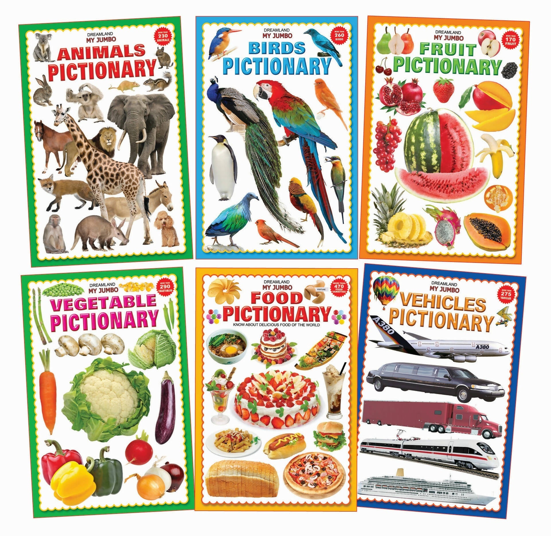 Dreamland Jumbo Pictionary Pack (6 Titles): Children Early Learning Book