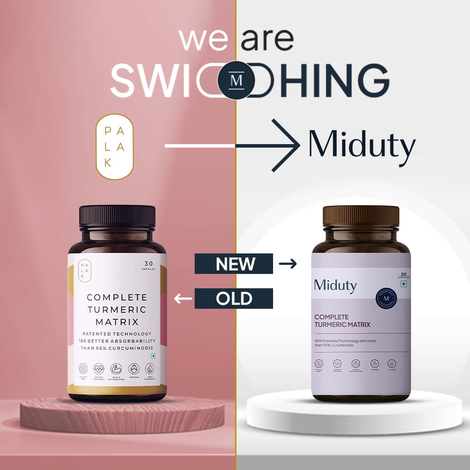 Miduty by Palak Notes Complete Turmeric Matrix Capsules 