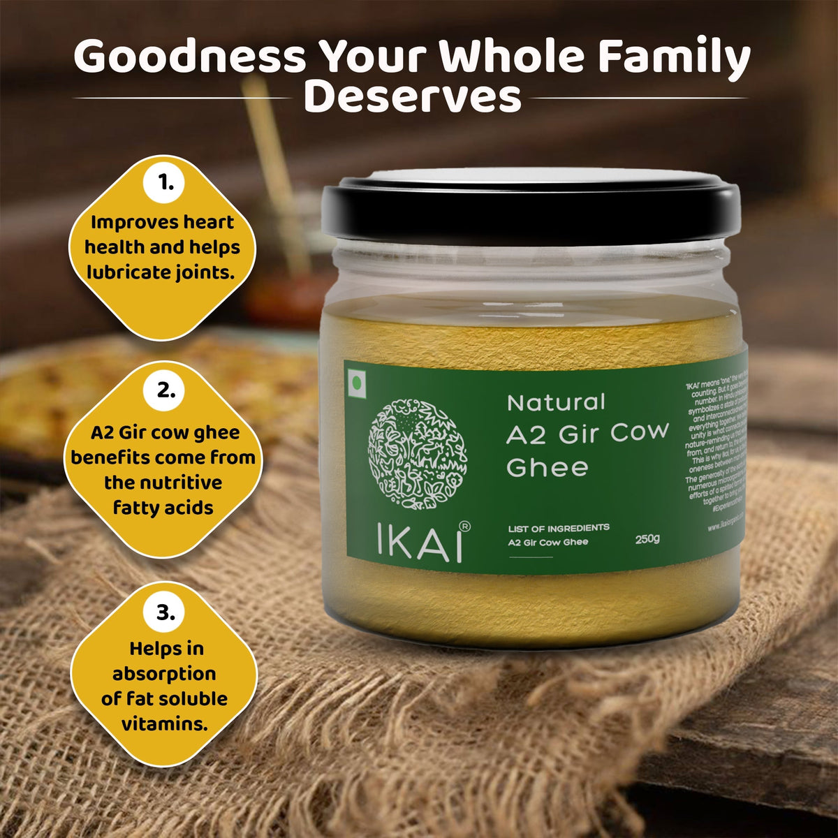 IKAI Natural A2 Gir Cow Ghee 