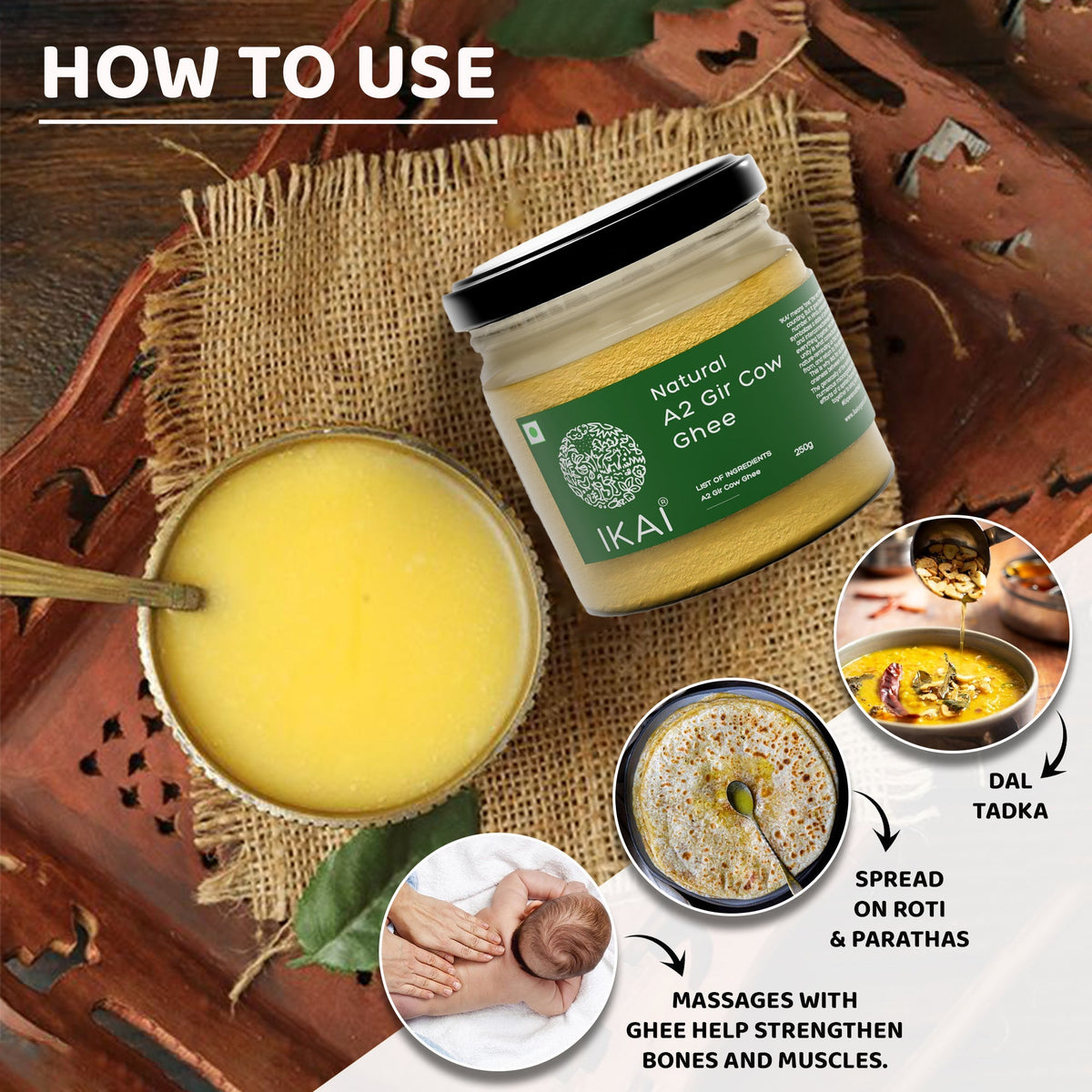 IKAI Natural A2 Gir Cow Ghee 