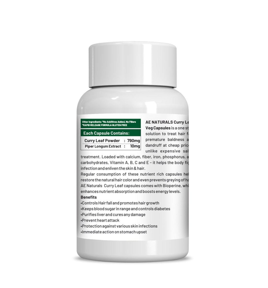 Ae Naturals Curry Leaf Capsules - Grab2buy