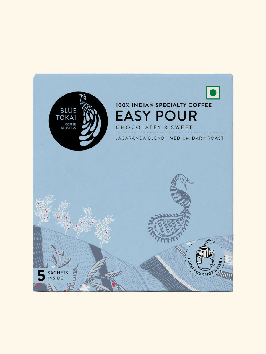 Blue Tokai Jacaranda Blend Medium Dark Roast Easy Pour Sachets 