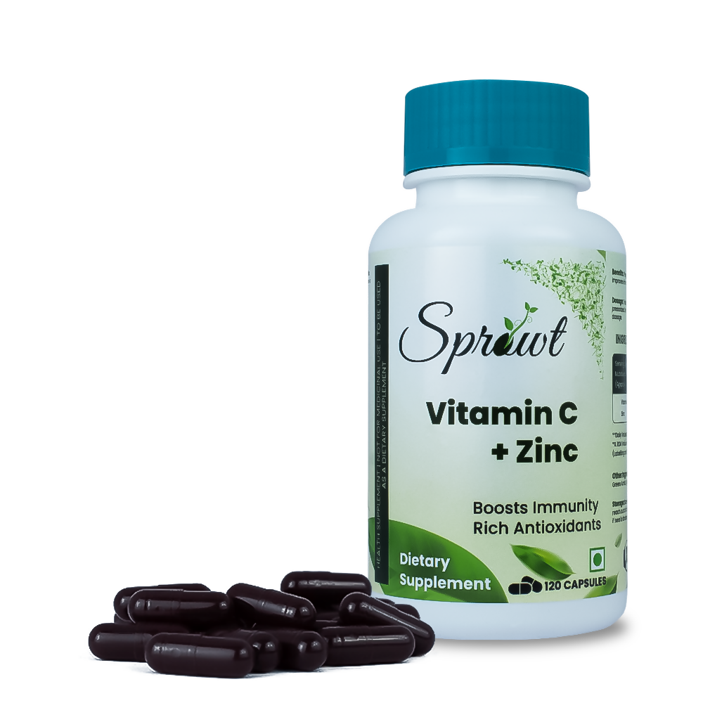 Sprowt Plant Based Vitamin C + Zinc Capsules - Grab2buy