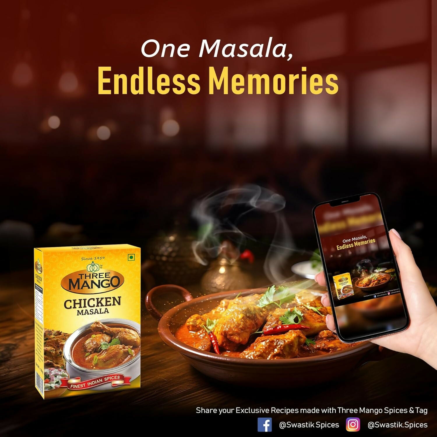 Three Mango Chicken Masala Powder  Grab2Buy Three Mango Grab2Buy