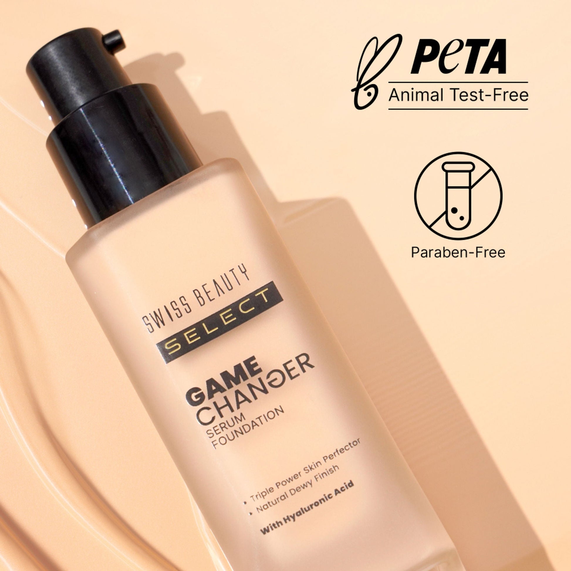 Swiss Beauty Select Game Changer Serum Foundation With Natural and Dewy Finish - 5. Neutral Biscuit