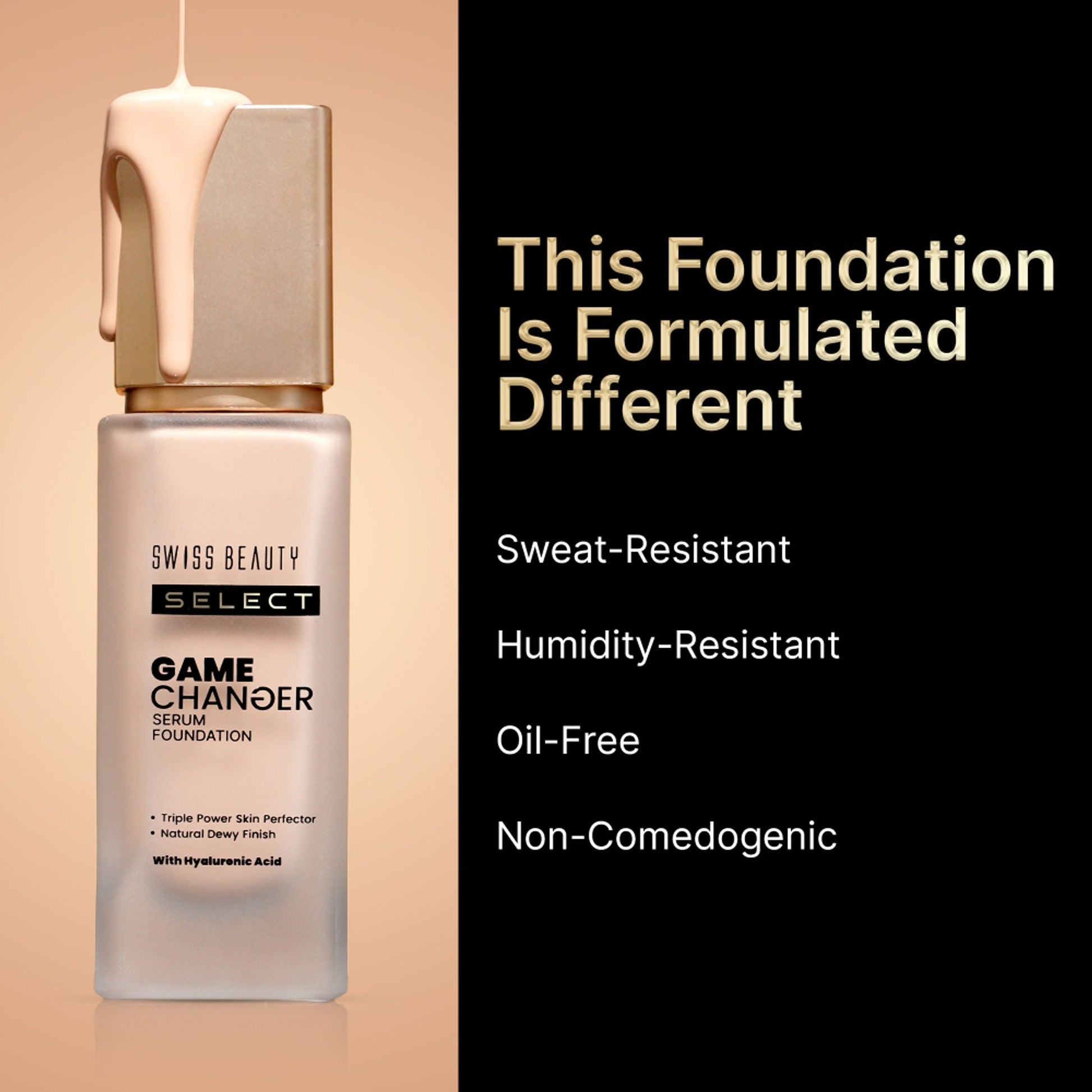 Swiss Beauty Select Game Changer Serum Foundation With Natural and Dewy Finish - 5. Neutral Biscuit