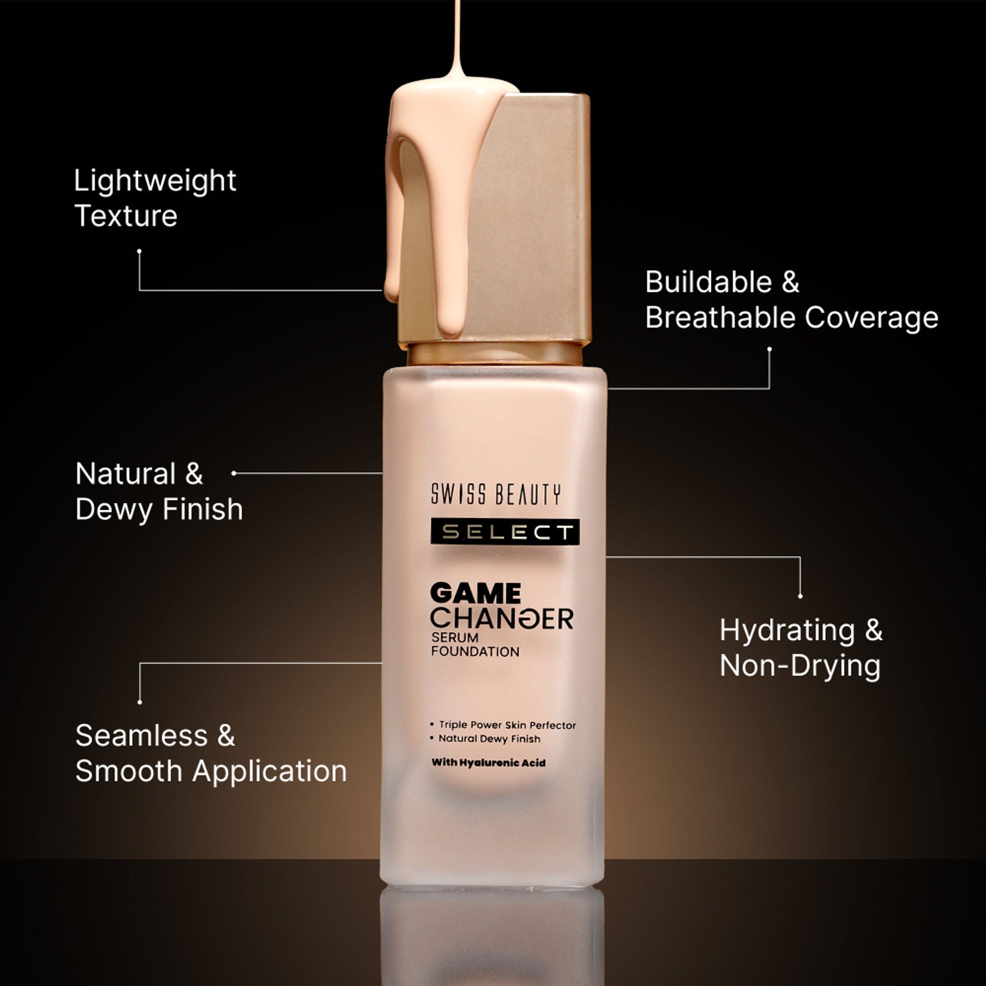 Swiss Beauty Select Game Changer Serum Foundation With Natural and Dewy Finish - 7. Warm Espresso