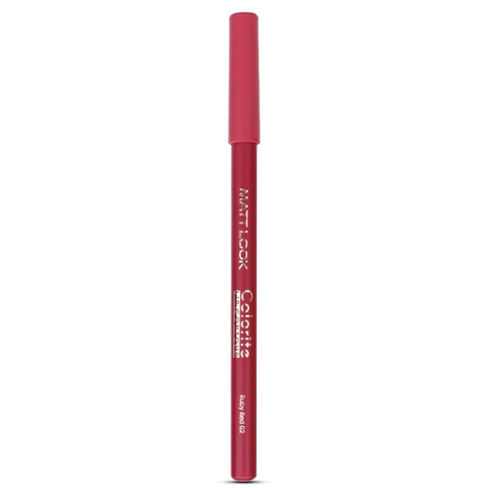 Matt Look Colorite Lip Contour Professional Matte Lip Color Pencil - Ruby Red 02 