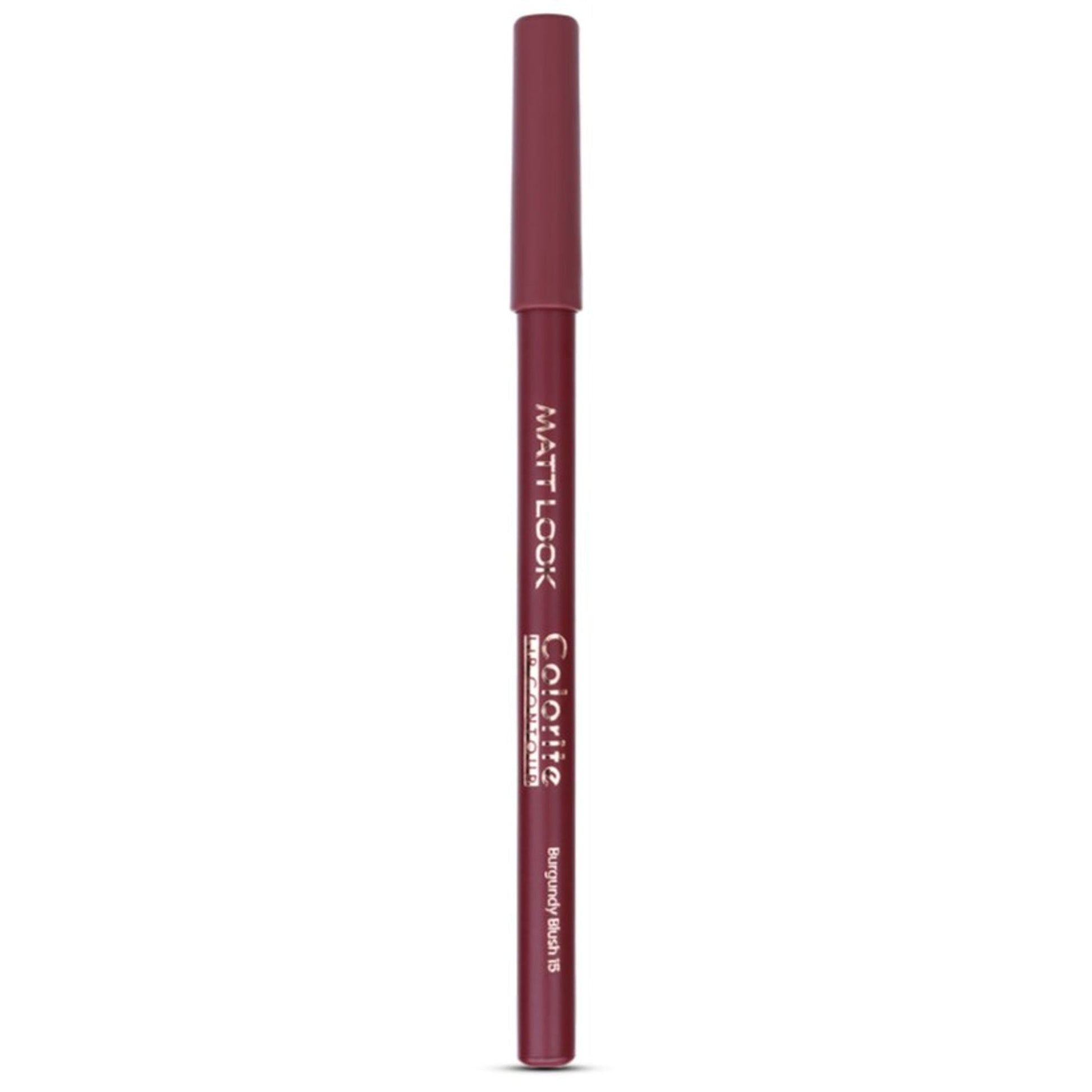 Matt Look Colorite Lip Contour Professional Matte Lip Color Pencil - Burgundy Blush 15 