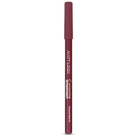 Matt Look Colorite Lip Contour Professional Matte Lip Color Pencil - Burgundy Blush 15 