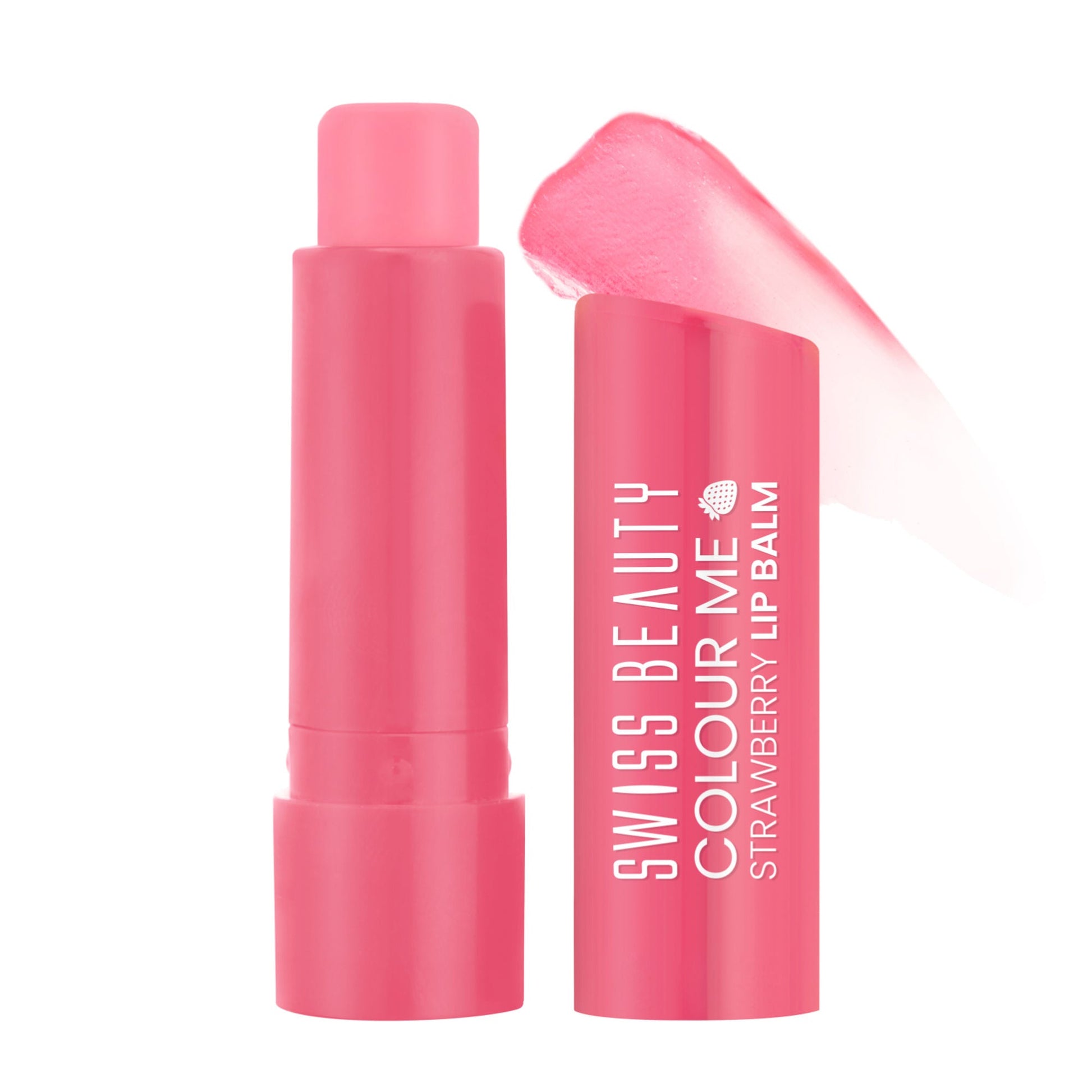 Swiss Beauty Colour Me Tinted Lip Balm For Dry With SPF 15 , Shea Butter and Vitamin E - Strawberry Slush