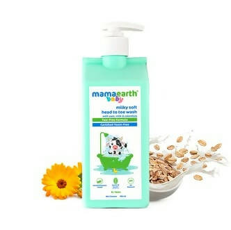 Mamaearth Milky Soft Head to Toe Wash With Oats, Milk & Calendula For Babies - Grab2buy