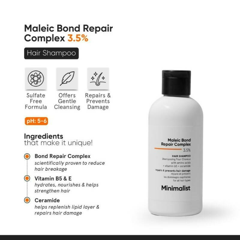 Minimalist Maleic Bond Repair Complex 3.5 % Hair Shampoo 