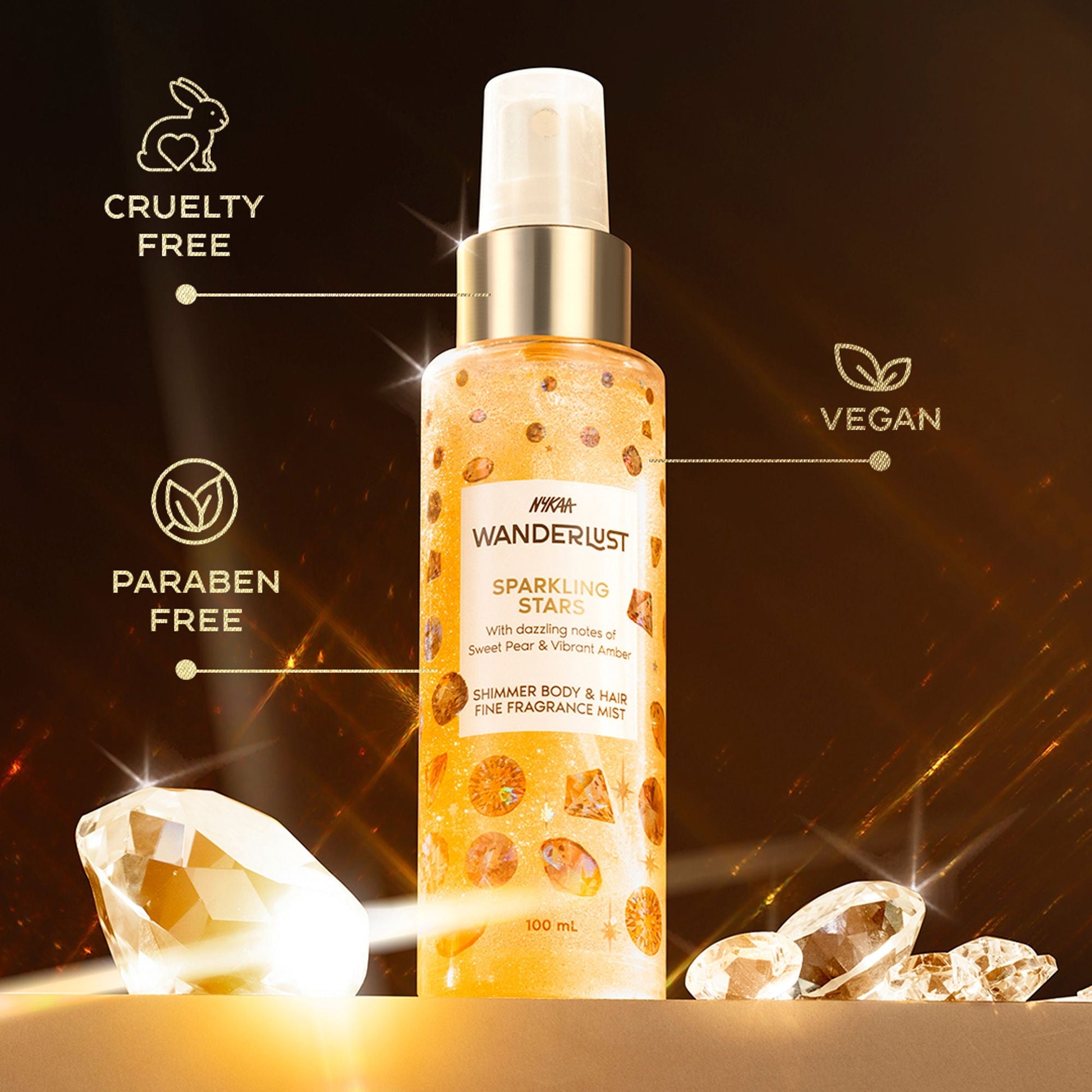 Wanderlust Fragrance Mist For Her - Sparkling Stars  Grab2Buy Wanderlust Grab2Buy