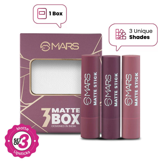 MARS Cosmetics Matte Lipsticks Box - 03 Plums