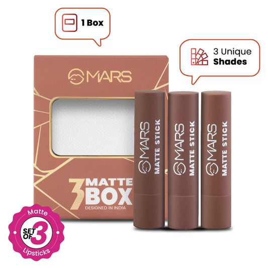 MARS Cosmetics Matte Lipsticks Box - 04 Browns 