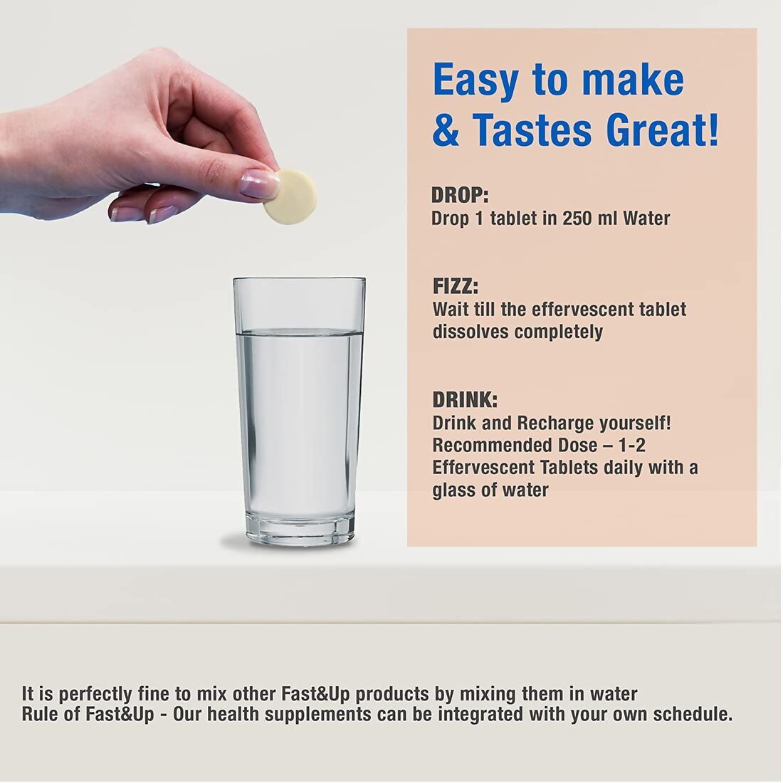 Fast&Up Reload O.R.S Effervescent Electrolyte Tablets - Orange 
