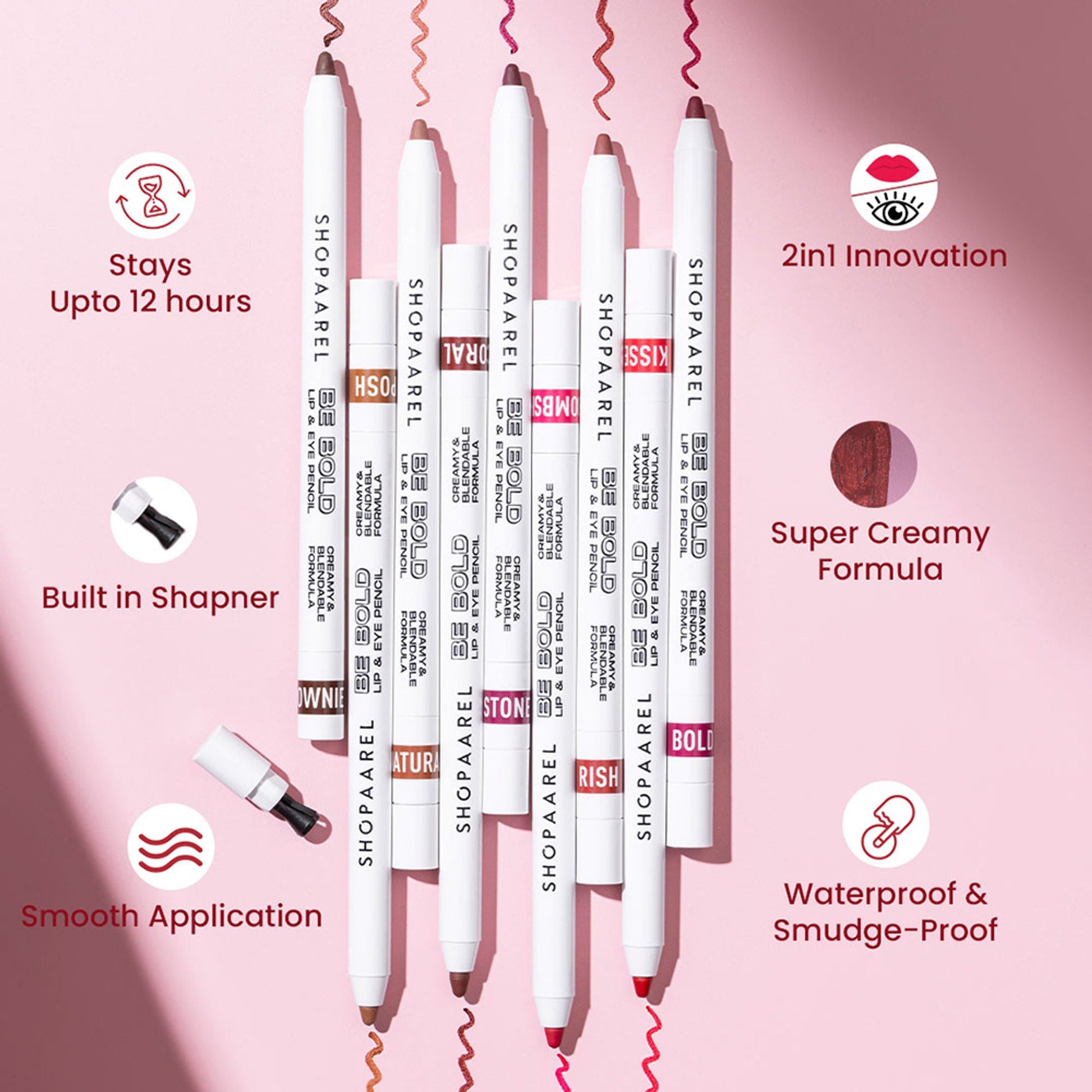 Shopaarel Be Bold Lip & Eye Pencil - Posh