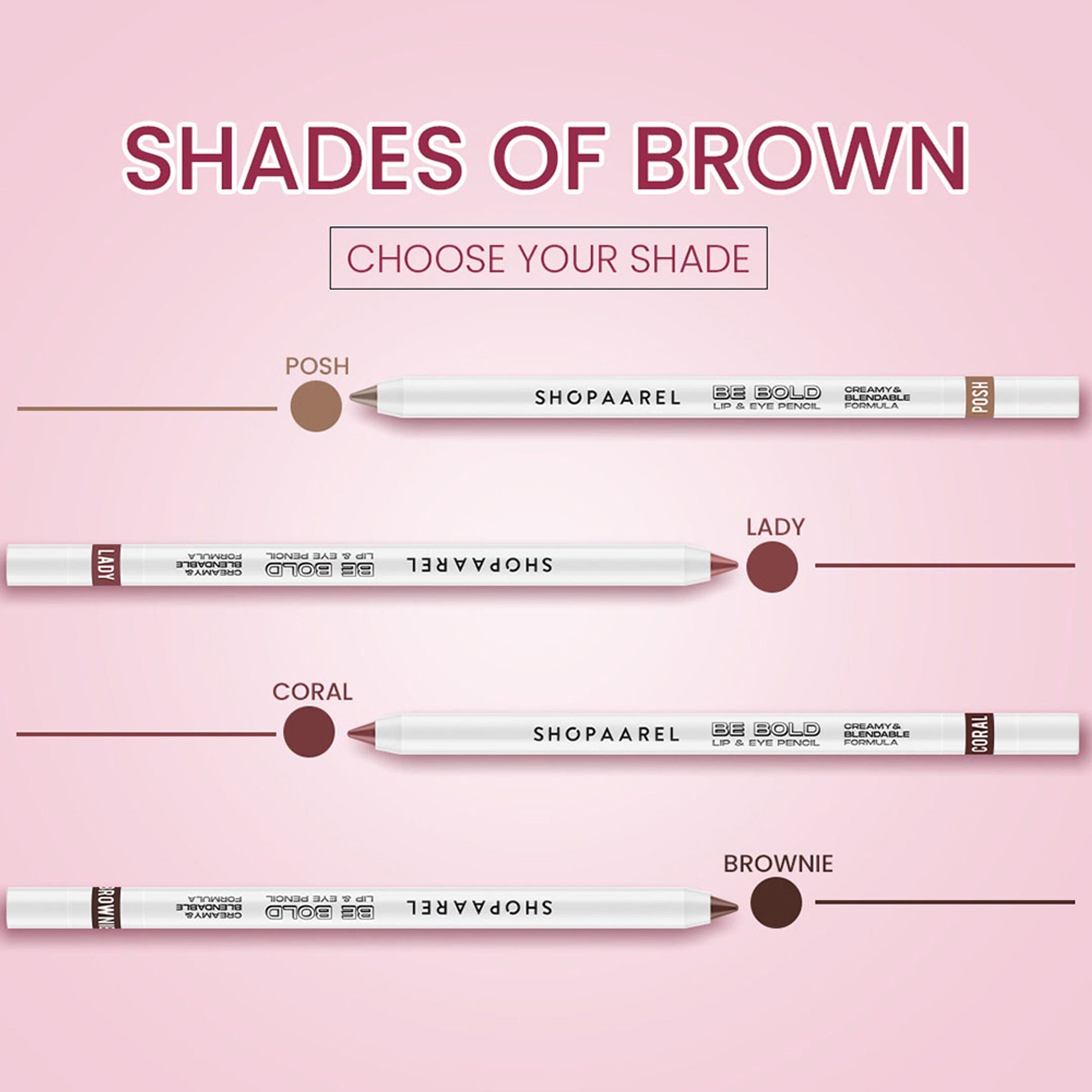Shopaarel Be Bold Lip & Eye Pencil - Posh