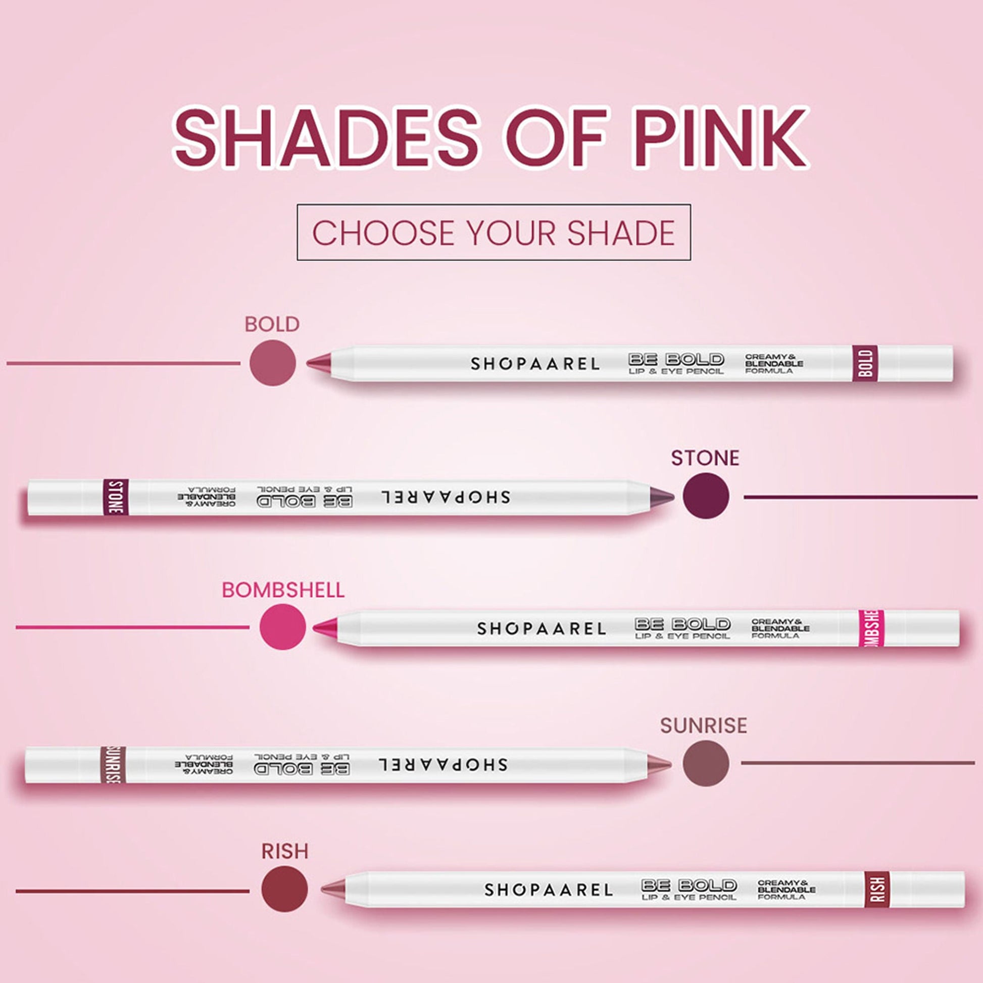 Shopaarel Be Bold Lip & Eye Pencil - Brownie