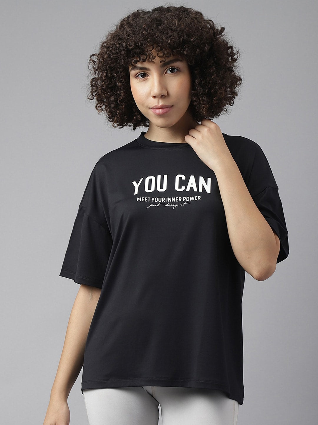 MKH Typography Printed Dri-FIT Sports T-shirt 