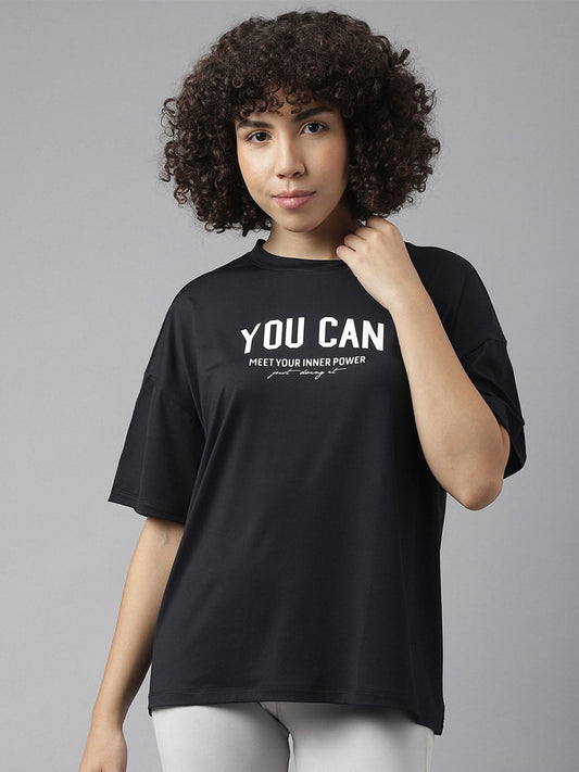 MKH Typography Printed Dri-FIT Sports T-shirt 