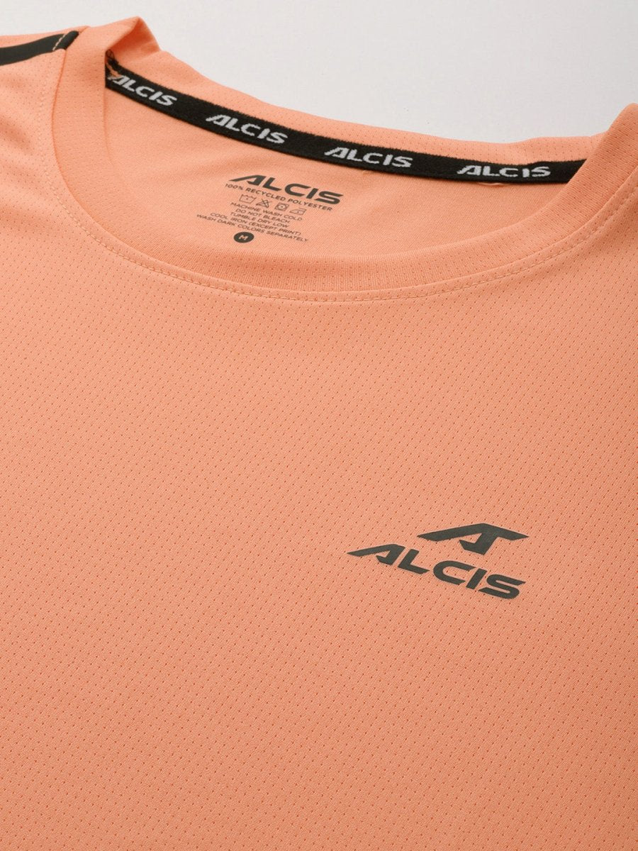 Alcis Men Brand Logo Printed Anti Static Slim Fit T-shirt 
