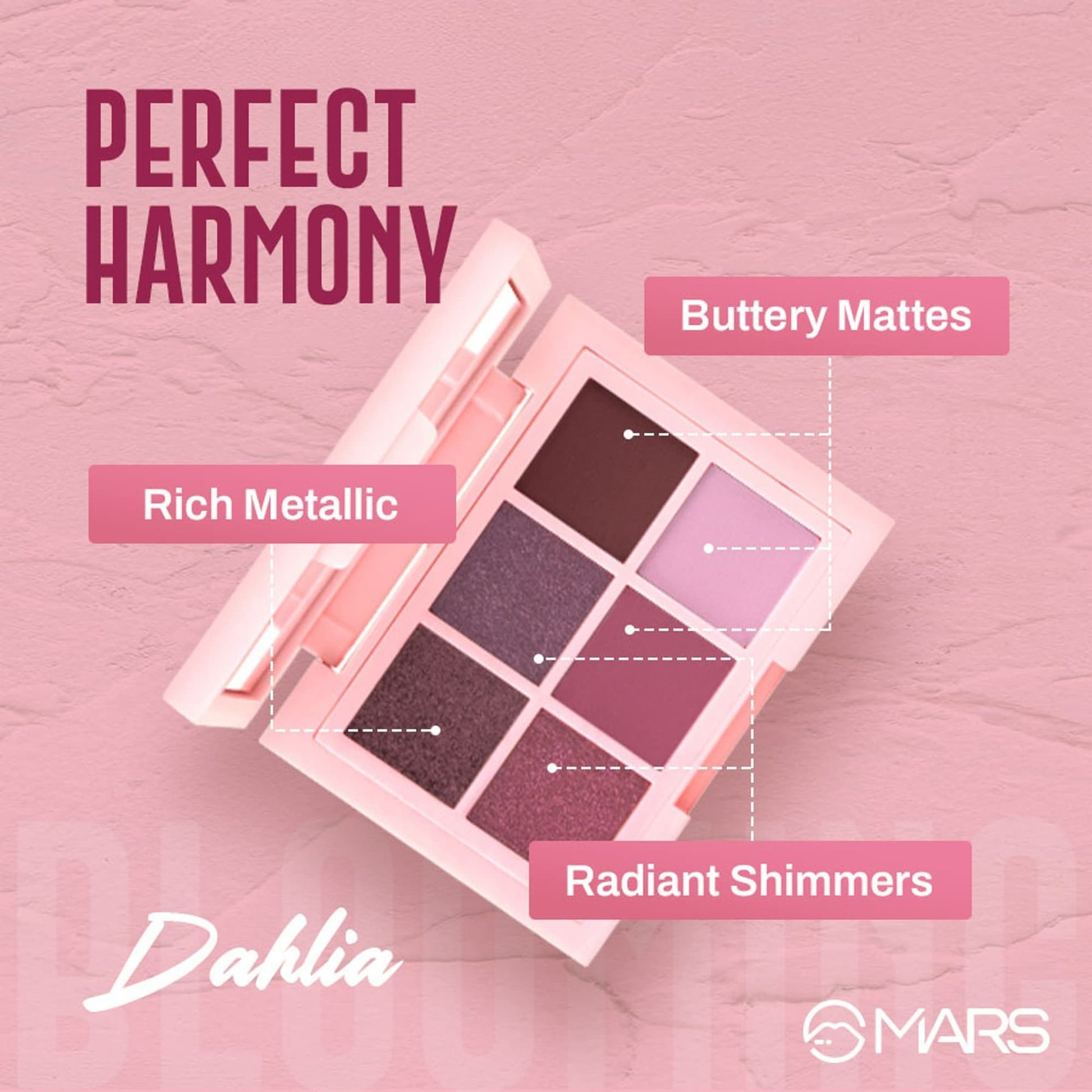 MARS Cosmetics Blooming Matte & Shimmer Eyeshadow Palette - 02 Dahlia 