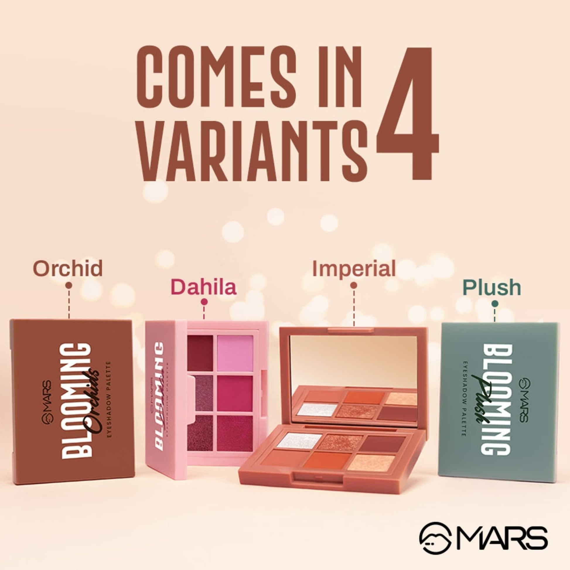 MARS Cosmetics Blooming Matte & Shimmer Eyeshadow Palette - 02 Dahlia 