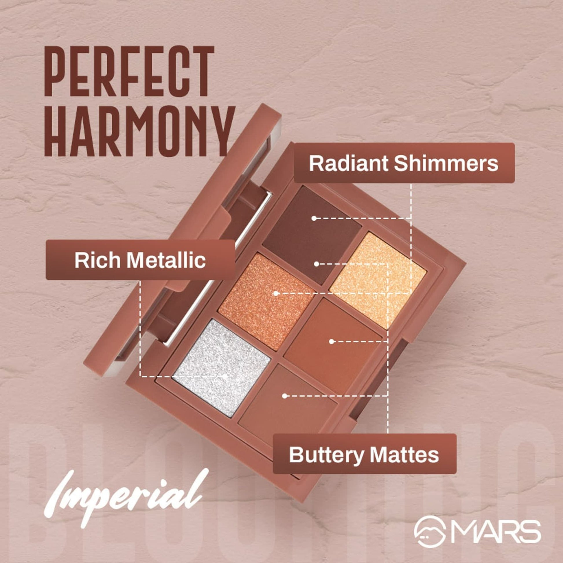 MARS Cosmetics Blooming Matte & Shimmer Eyeshadow Palette - 03 Imperial 