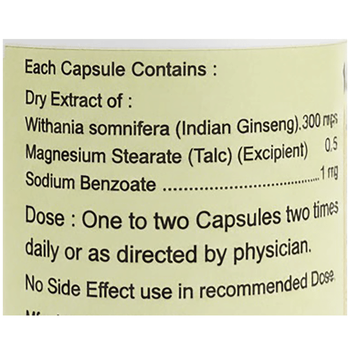 Indian Remedies Extract Of Ashwagandha Capsules 