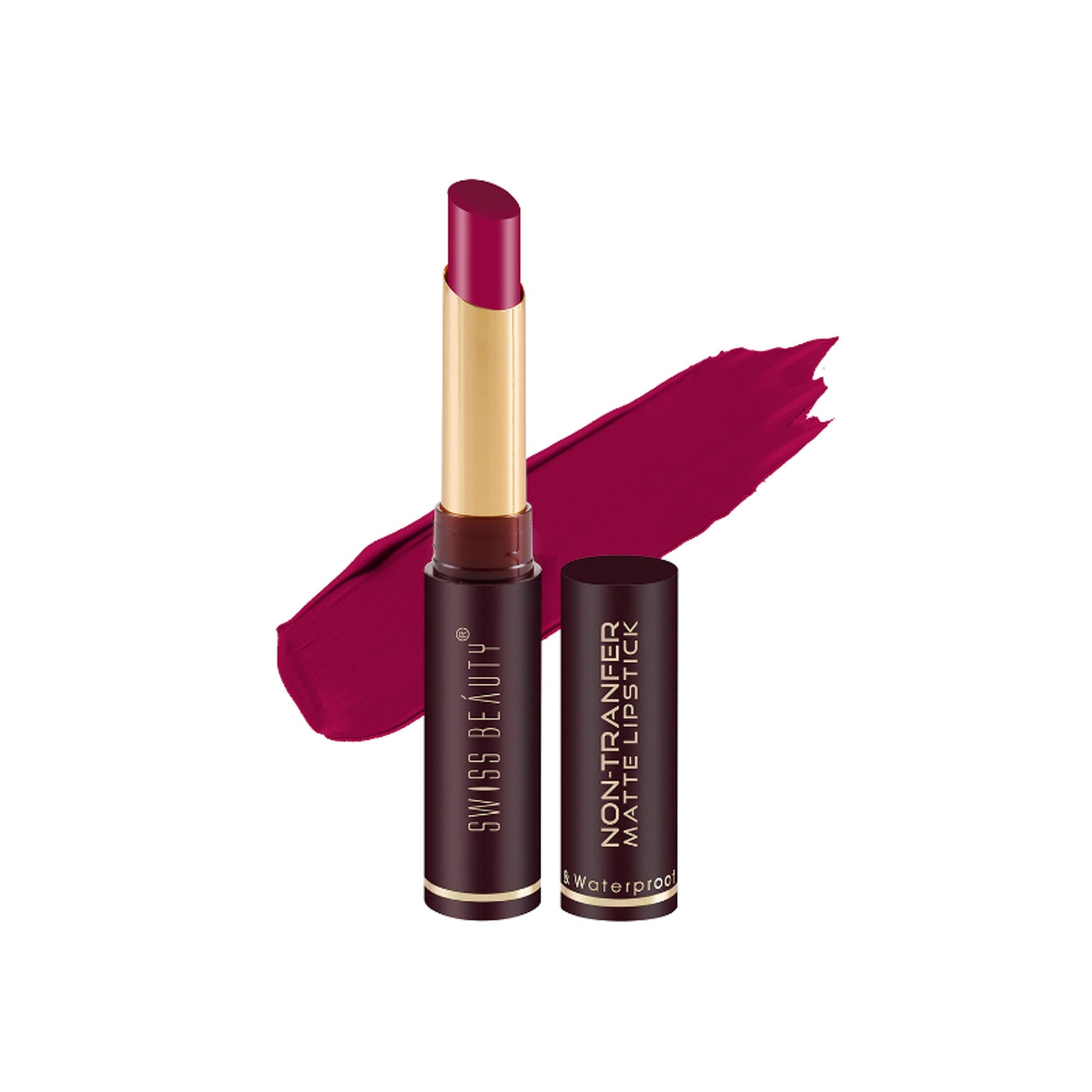Swiss Beauty Non-Transfer Matte Lipstick - 5 Fire Pink