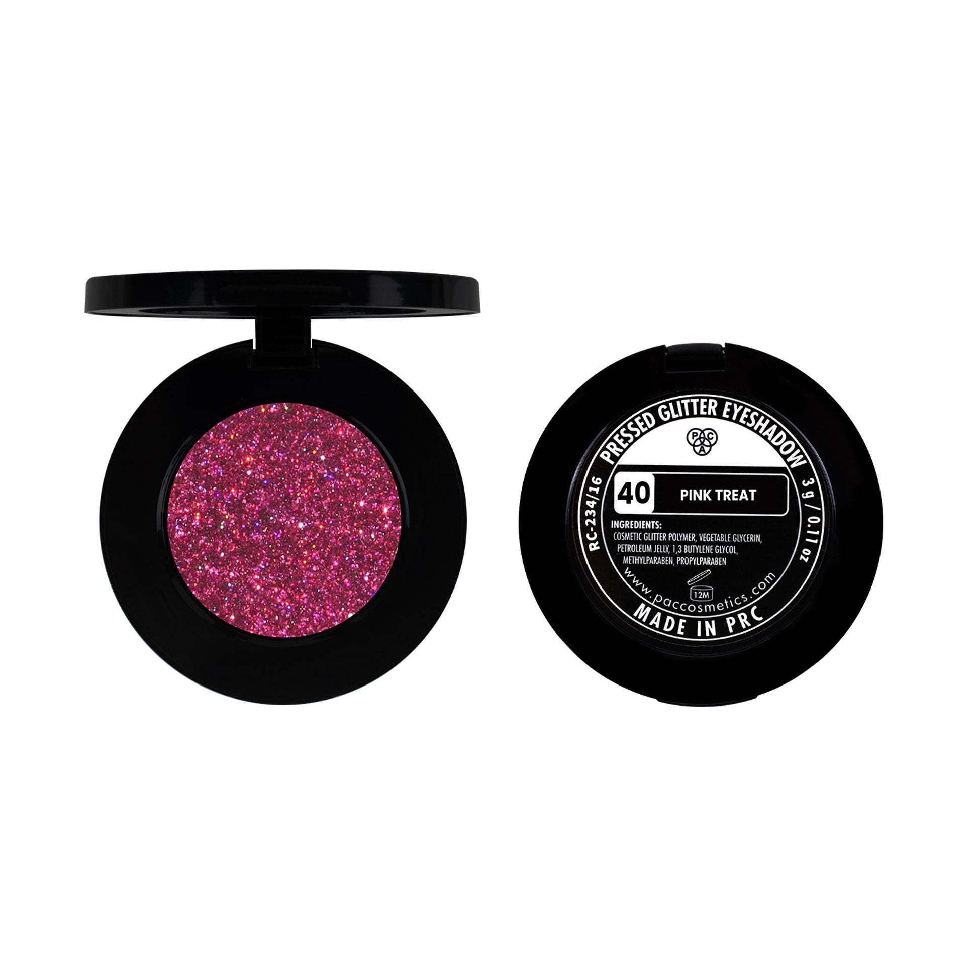 PAC Studio Pressed Glitter Eyeshadow - 40 Pink Treat