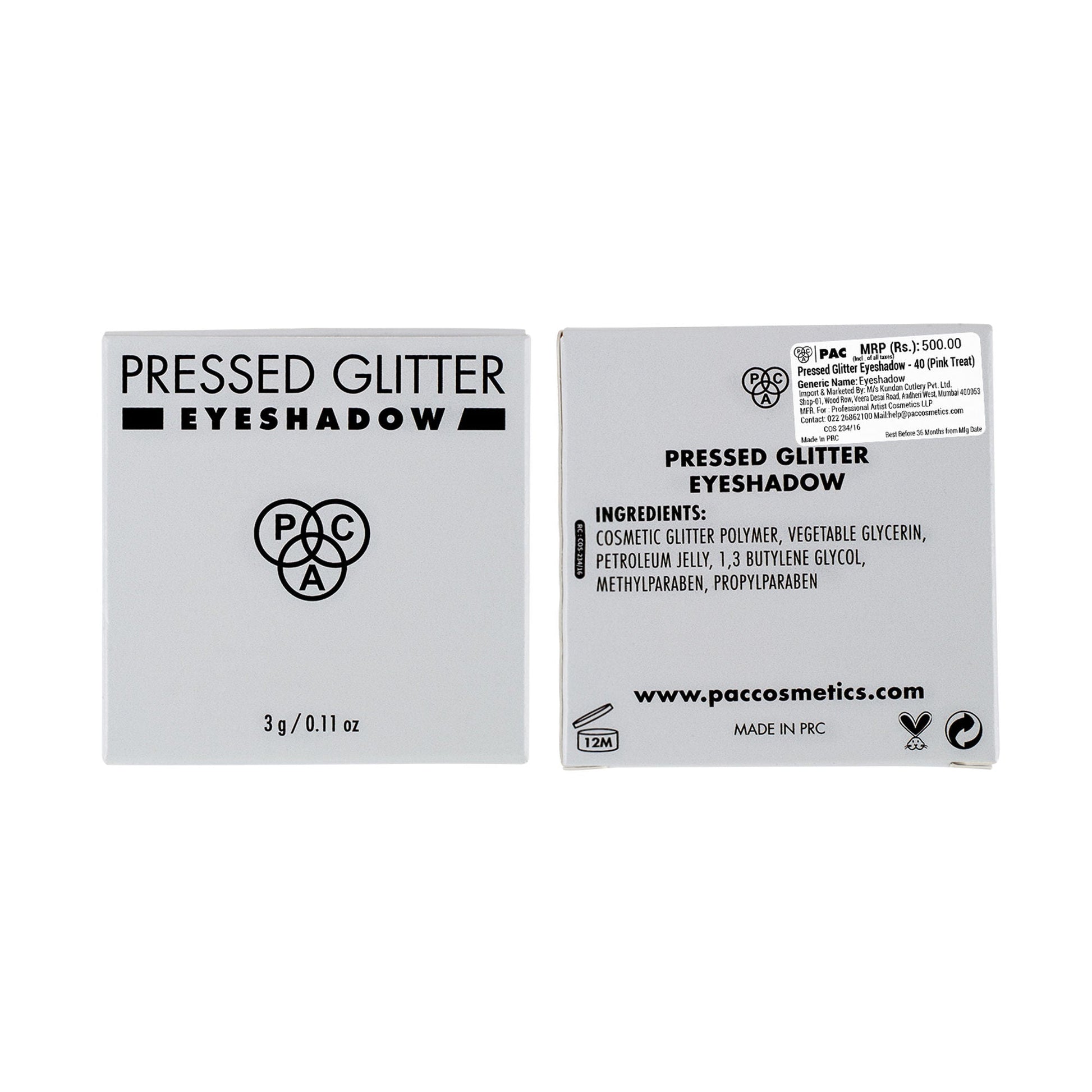 PAC Studio Pressed Glitter Eyeshadow - 40 Pink Treat