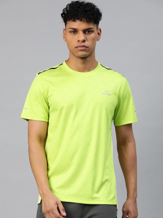 Alcis Men Printed Anti Static Slim Fit T-shirt 