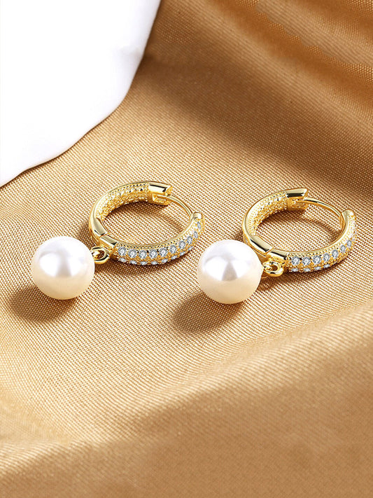 Yellow Chimes Gold-Plated Circular Hoop Earrings - Grab2buy