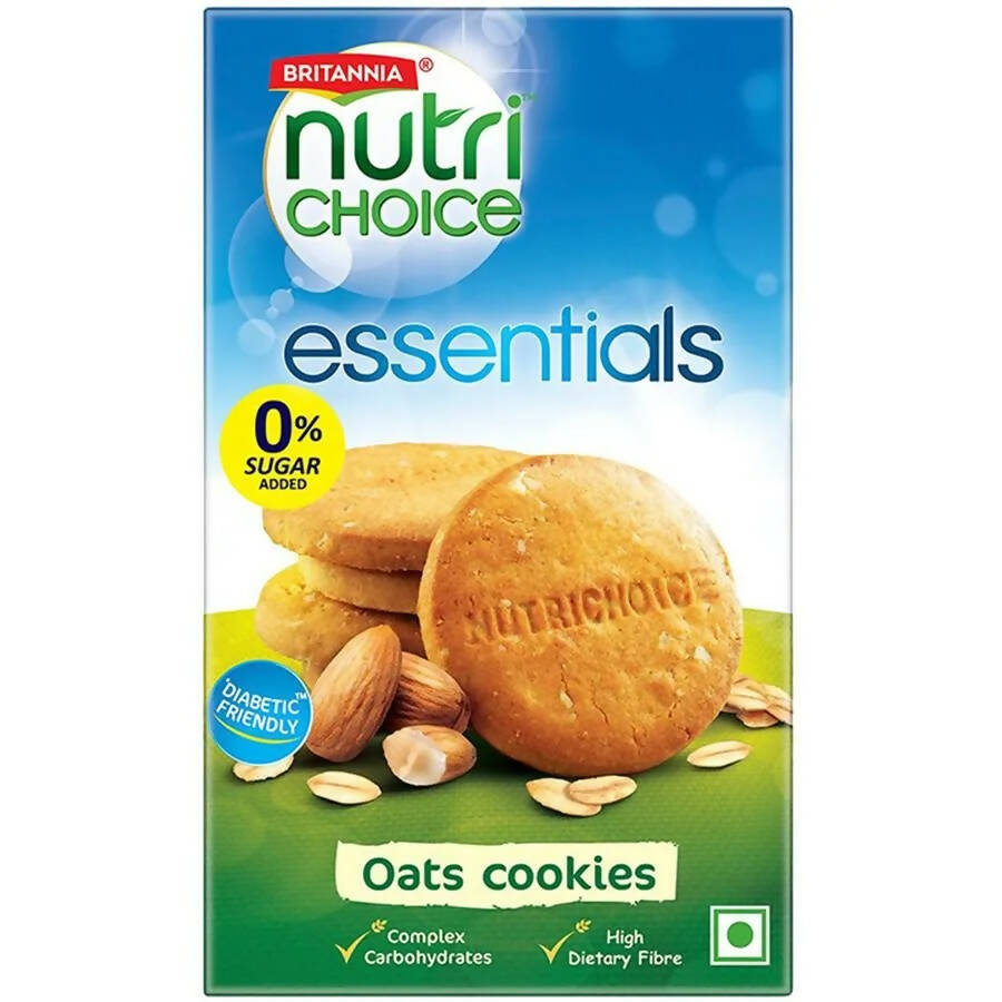 Britannia NutriChoice Essentials Oats Cookies - No Added Sugar 