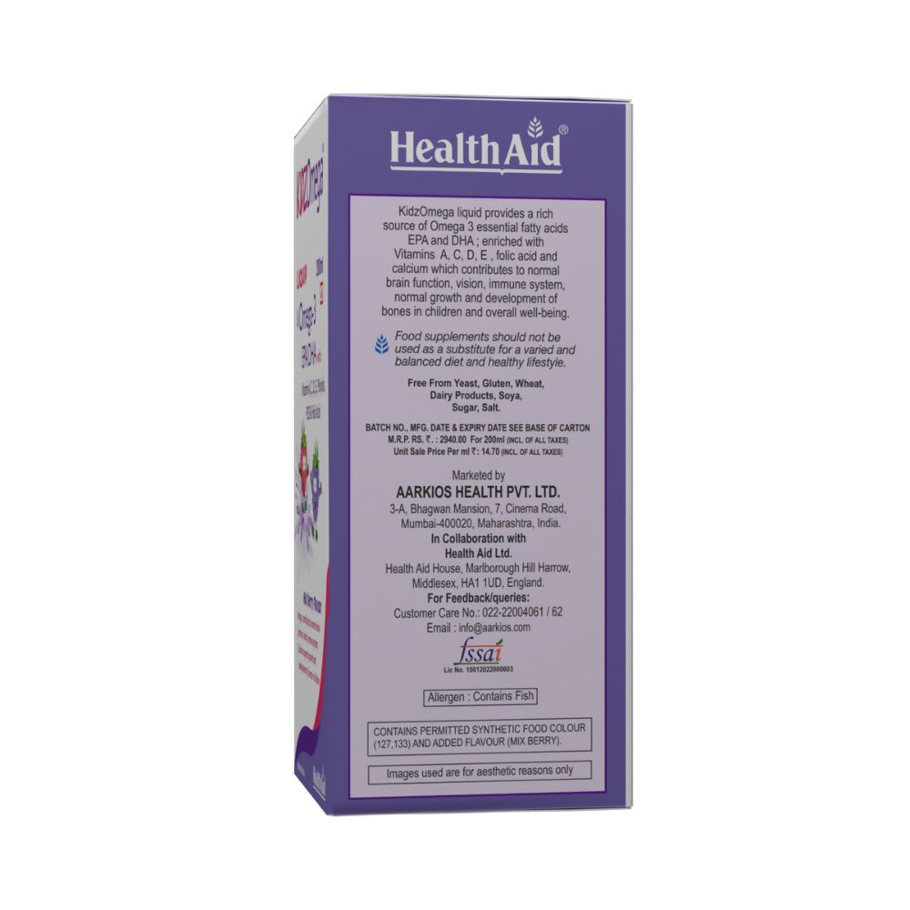 HealthAid KidzOmega (Omega 3) Syrup for Children 