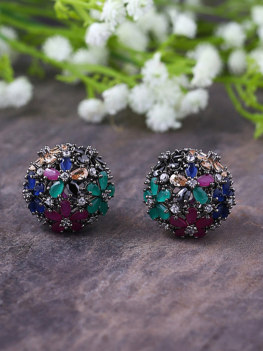 Shoshaa Multicoloured Circular Studs 