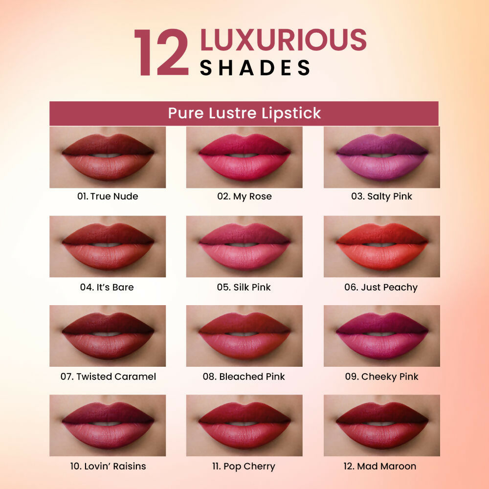 Swiss Beauty High Shine Finish Smooth Glide Pure Lustre Lipstick - 2 My Rose 