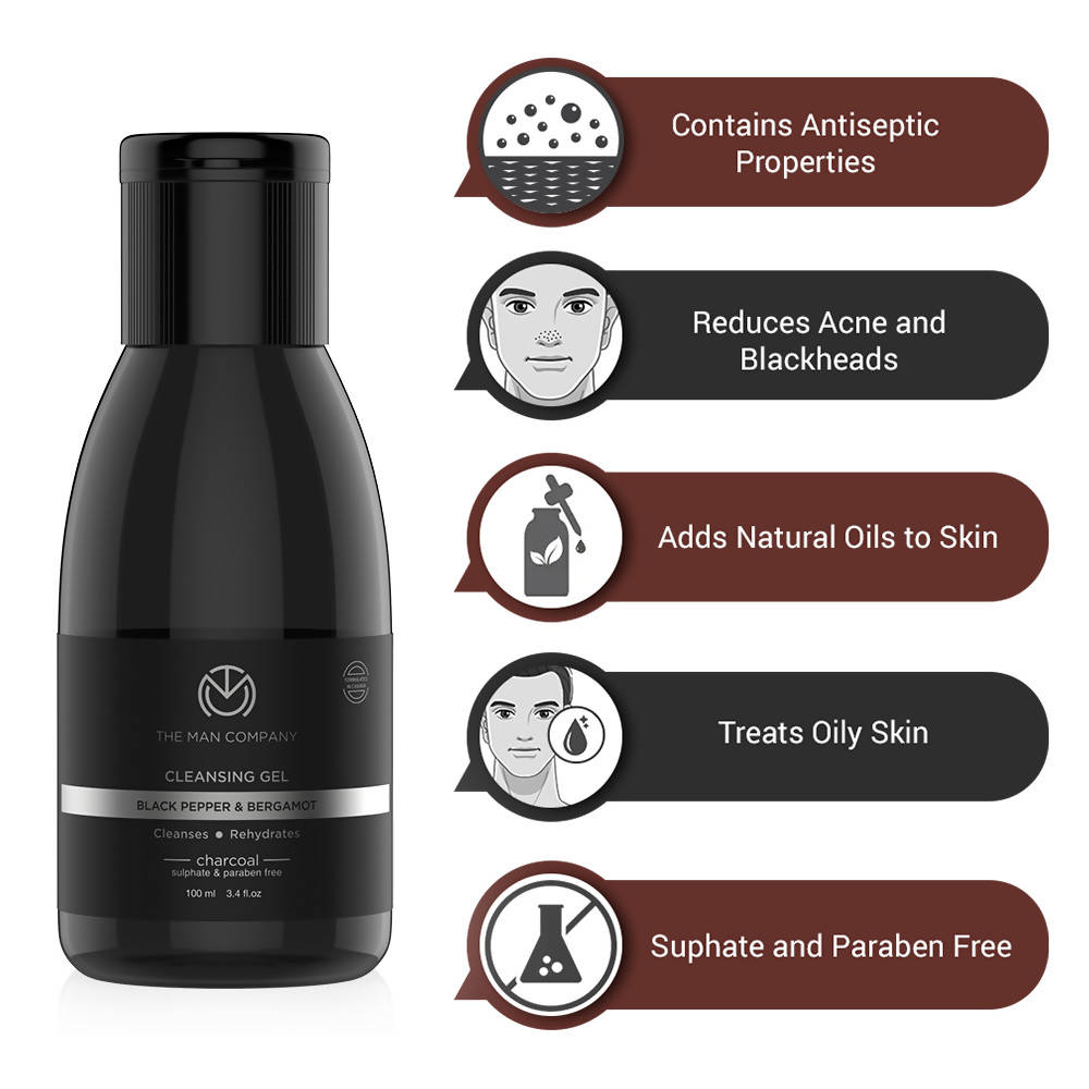 The Man Company Charcoal Cleansing Gel  Grab2Buy The Man Company Grab2Buy
