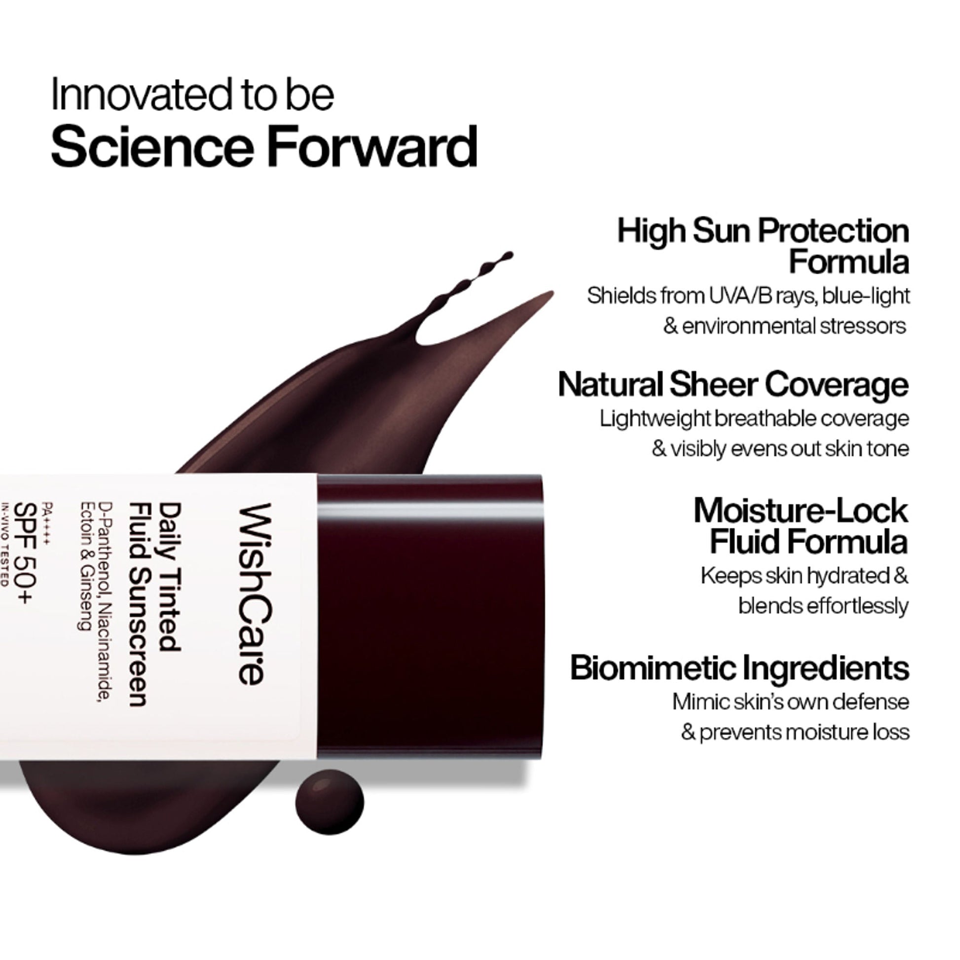 Wishcare Daily Fluid Tinted Sunscreen SPF50PA++++ - R304  Grab2Buy Wishcare Grab2Buy