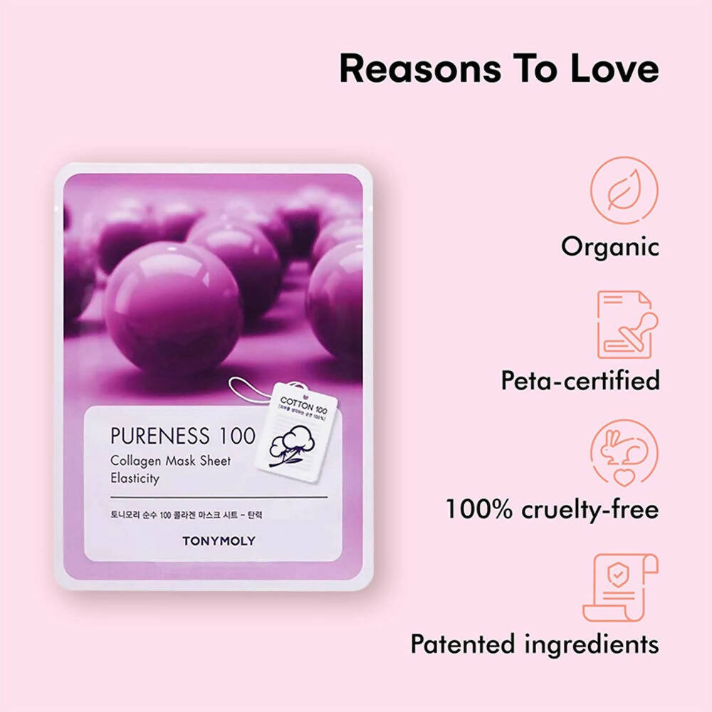 Tonymoly Pureness 100 Collagen Mask Sheet - Korean Skincare 