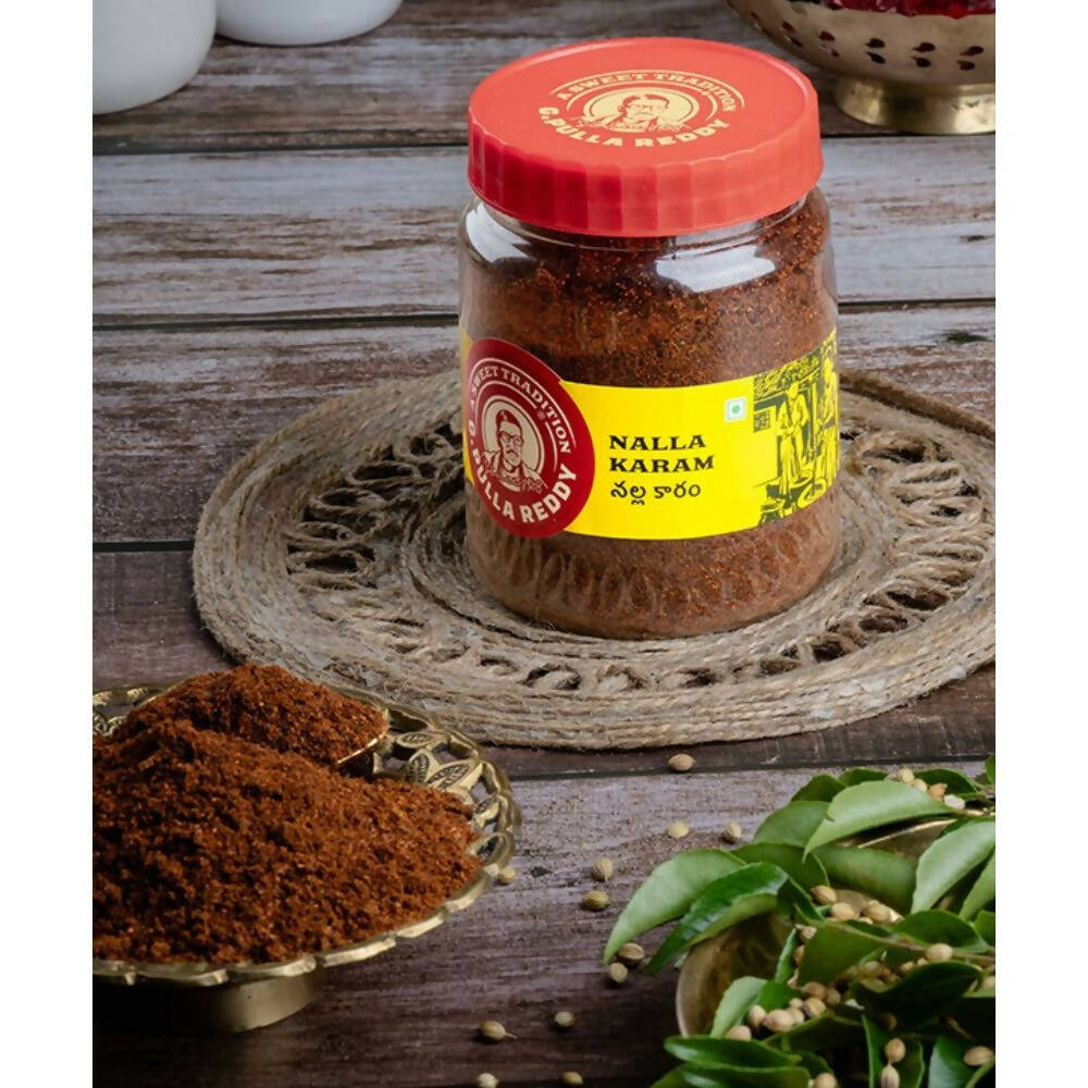 Pulla Reddy Nalla Karam Powder Jar - Grab2buy
