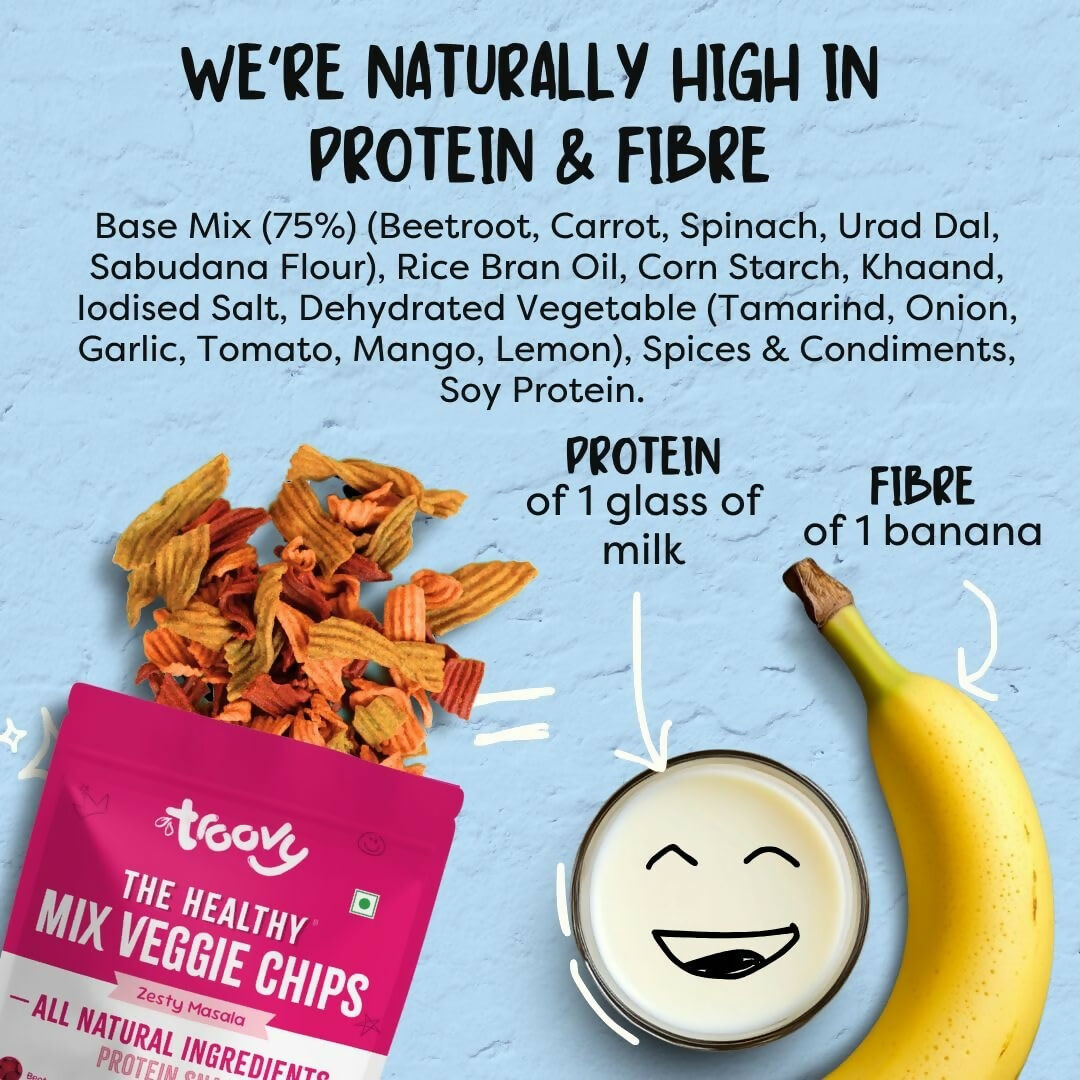 Troovy Healthy Masala Vegetable Chips Tasty & High Protein Snacks  Grab2Buy Troovy Grab2Buy