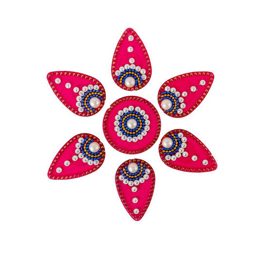 Kundan HandiKrafts Drop Rangoli Red (Baby) - Grab2buy