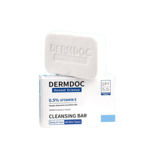 Dermdoc 0.5% Vitamin E Cleansing Bar,Deeply Cleanses & Nourishes Skin, All skin Types 