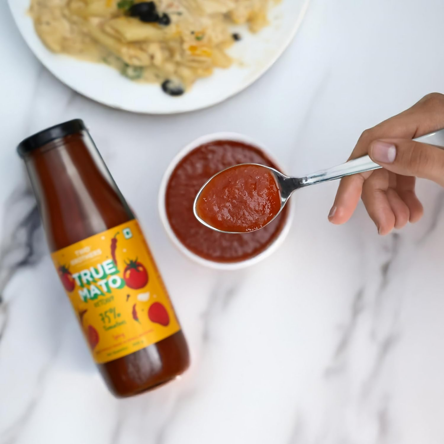Two Brothers Organic Farms Truemato Ketchup - Spicy  Grab2Buy Two Brothers Organic Farms Grab2Buy