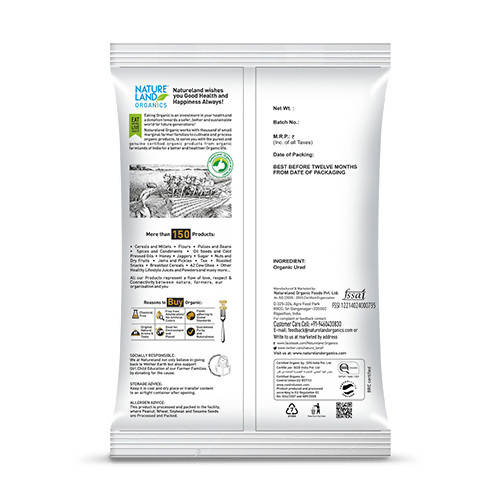 Nature Land Organics Urad White Whole (Gota) - Grab2buy